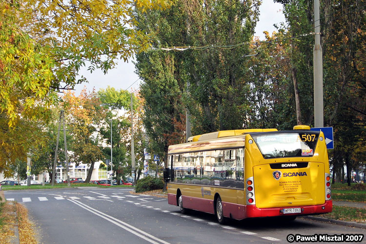 Scania CN270UB #A507
W październiku aluminiowa scania z trzaskającym wnętrzem pojawiła się na testach w Lublinie.
