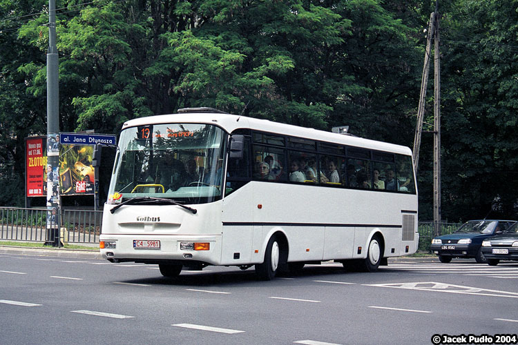 Solbus B9,5 #C4 5981
W 2004 Solbus przysłał do MPK na testy Solbusa. 10-metrowy autobus nie robił najlepszego wrażenia - po pierwsze brakowało mu niskiej podłogi, a po drugie - był za mały jak na lubelskie potrzeby. Nie kojarzę też teraz czy nie miał manualnej skrzyni biegów.
