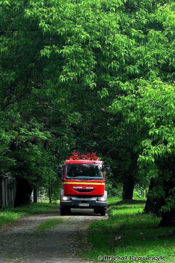 1251
Zielono mi... Samochód pogotowia sieciowego stoi w miejscu, gdzie nie ma trakcji, ale jeździły trolejbusy - choć nie o własnych siłach. Były one przeciągane z zajezdni mieszczącej się przy ulicy Garbarskiej do ulicy Kunickiego.
