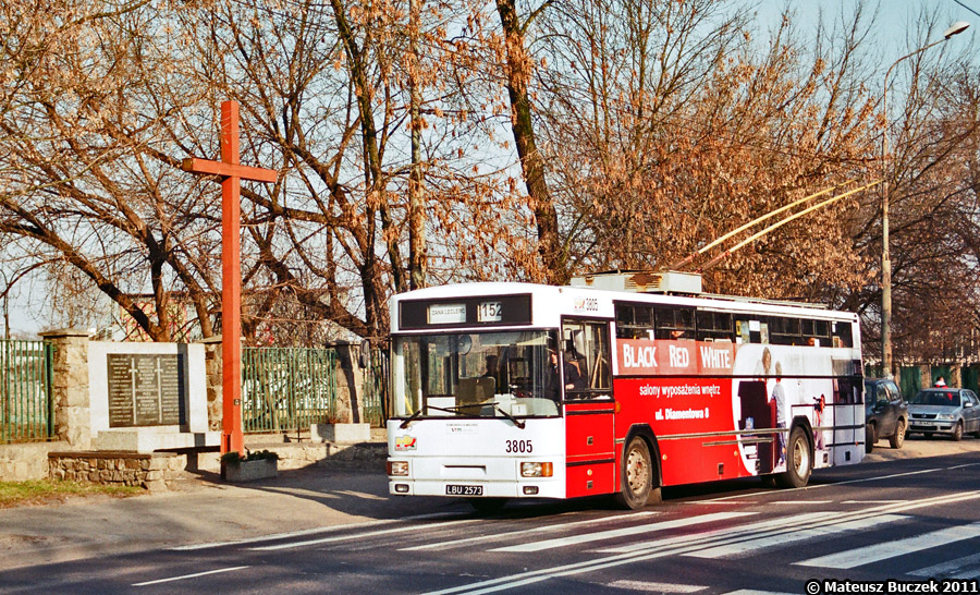 3805
Jedyny tego typu biały trolejbus.
