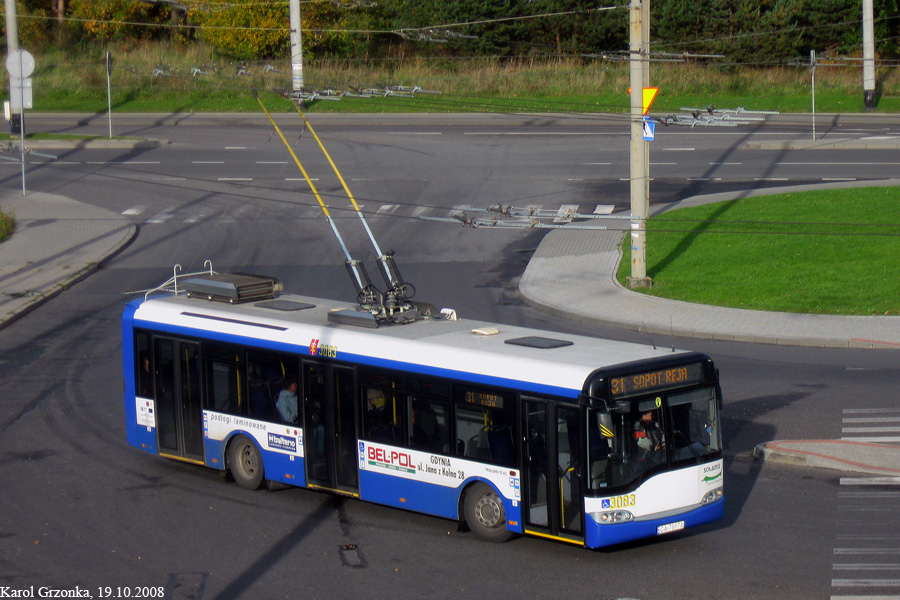 Solaris Trollino 12AC #3083 PKT Gdynia
1 z 10 unijnych Solarisów jakie dotarły do Gdyni na przełomie 2005 i 2006 roku. Napewno te Solarisy są niezawodniejsze niż Solarisy Trollino 12M.
Słowa kluczowe: PKT_Gdynia
